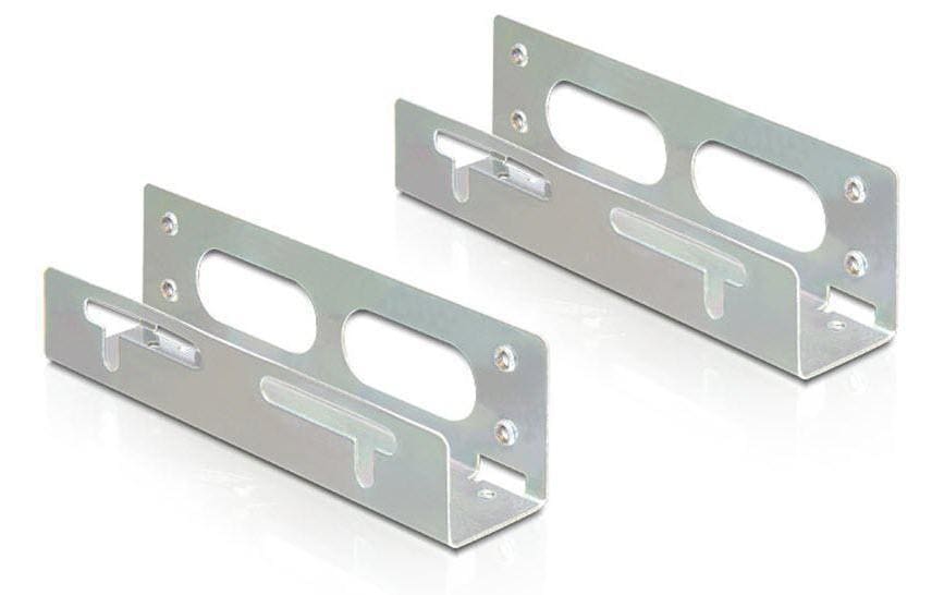 DeLOCK 18026 – 3,5" HDD-Einbausatz für 5,25" Schacht, Metall, Silber