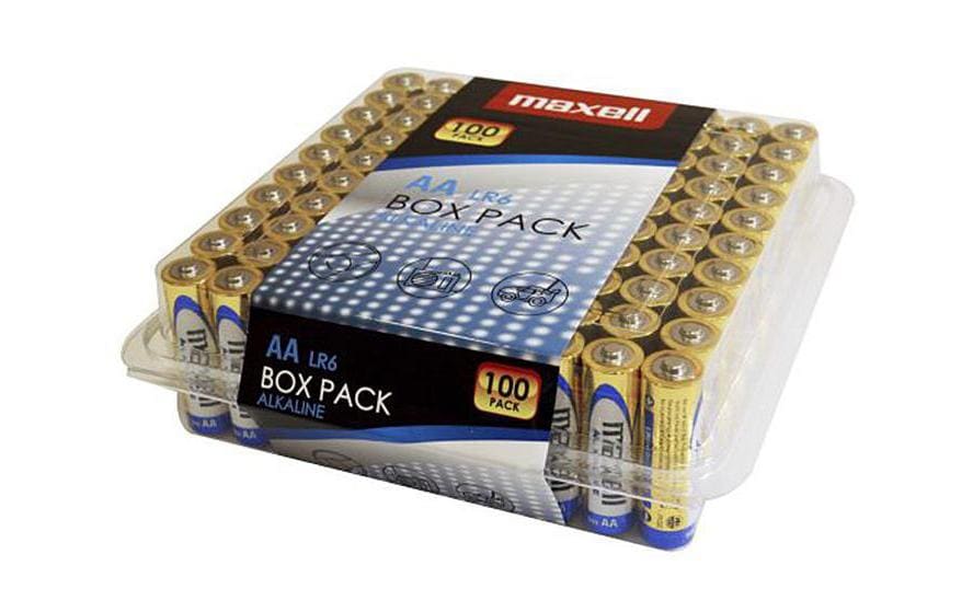 Maxell AA Batterien, Alkaline, 1,5 V – 100 Stk.
