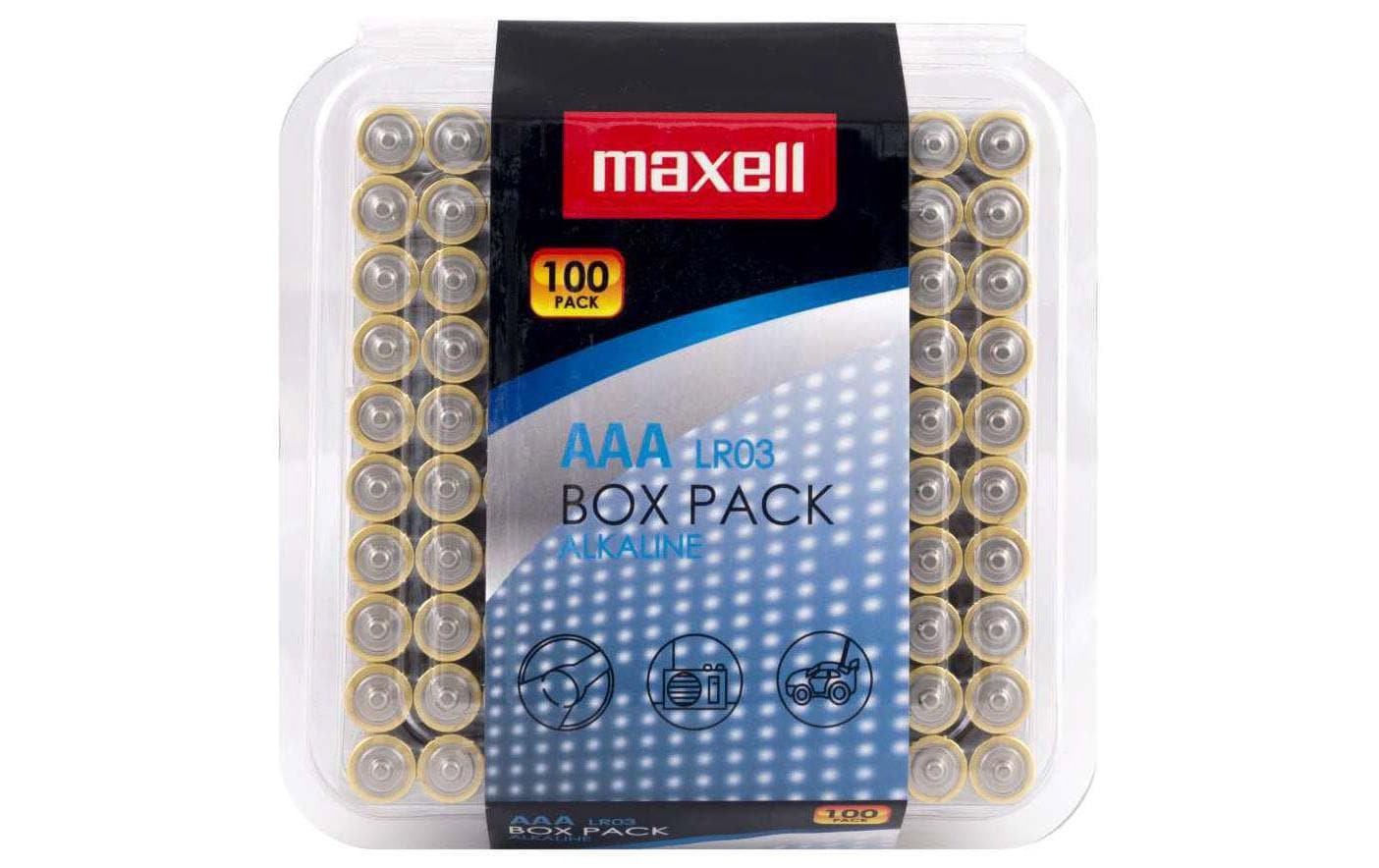 Maxell AAA Batterien, Alkaline, 1,5 V – 100 Stk.