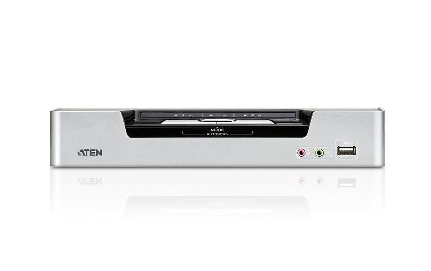 ATEN CS1642 – KVM-Switch 2×1, DVI-I/USB 2.0, 2560 × 1600, Audio