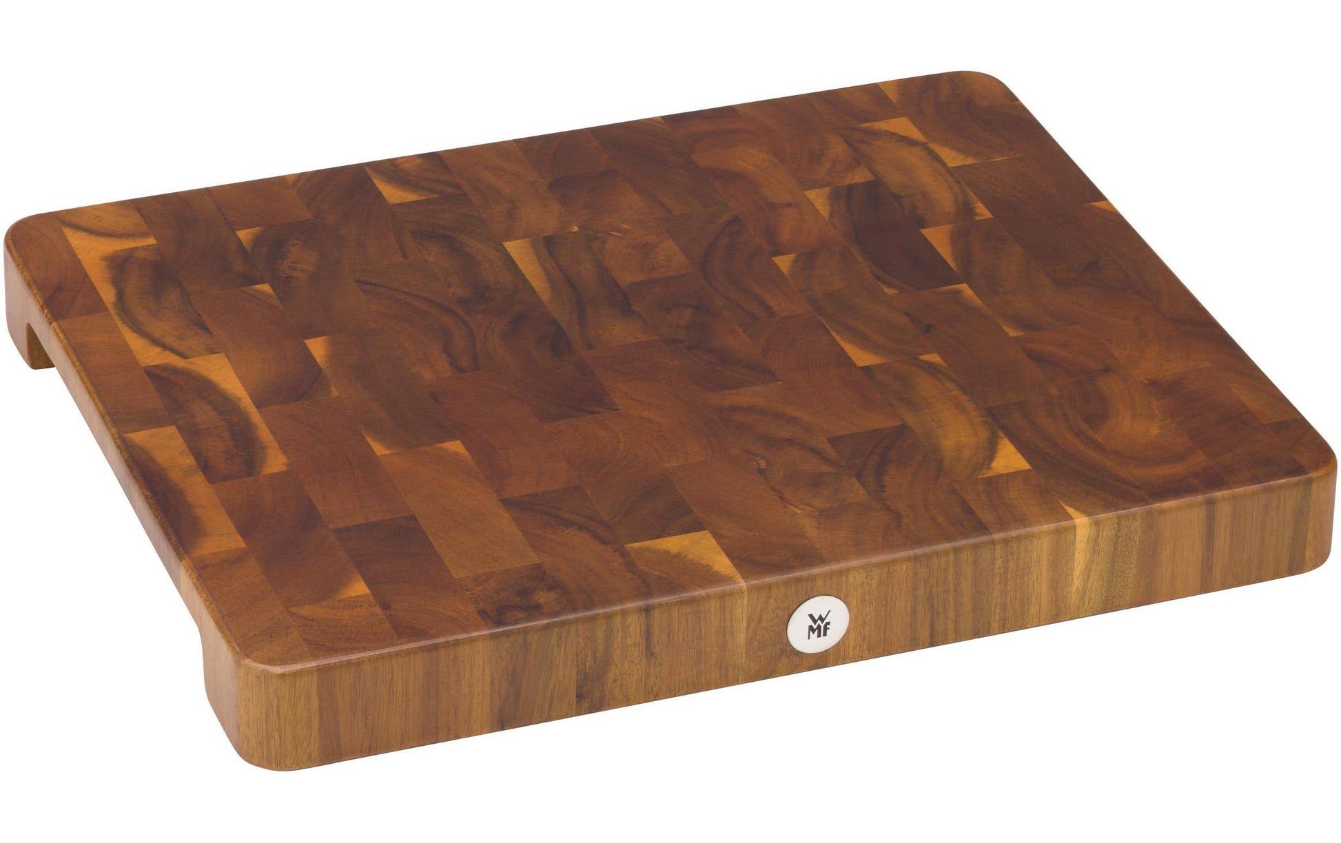 WMF Schneidebrett 40 × 34 × 4 cm, Holz (Akazie), gummierte Füsse, braun