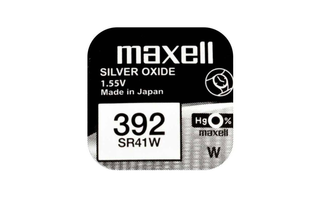 Maxell Knopfzellen SR41W, Silberoxid, 1,55 V – 10 Stk.
