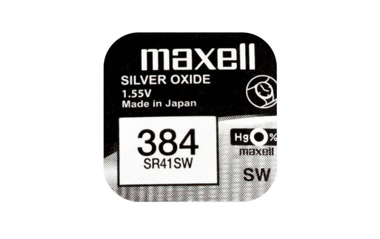 Maxell Knopfzellen SR41SW, Silberoxid, 1,55 V – 10 Stk.