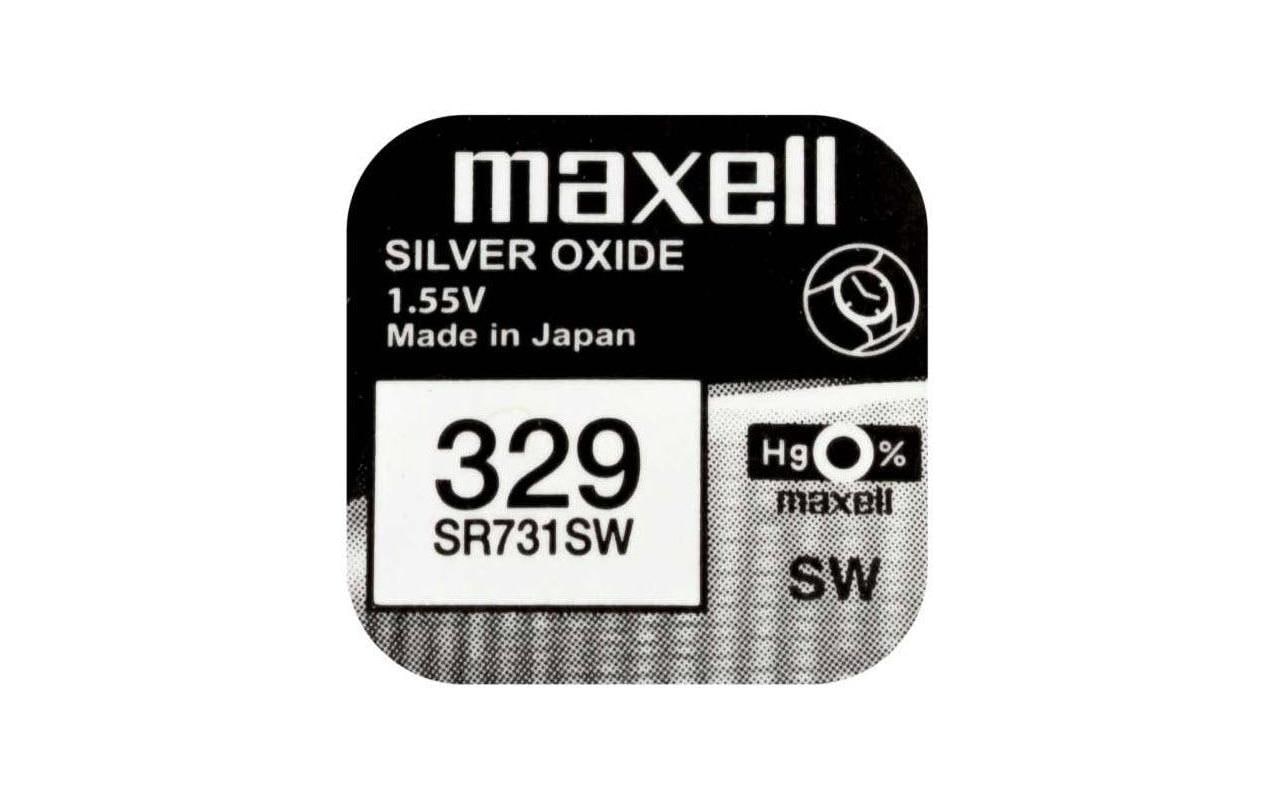 Maxell Knopfzellen SR731SW, Silberoxid, 1,55 V – 10 Stk.