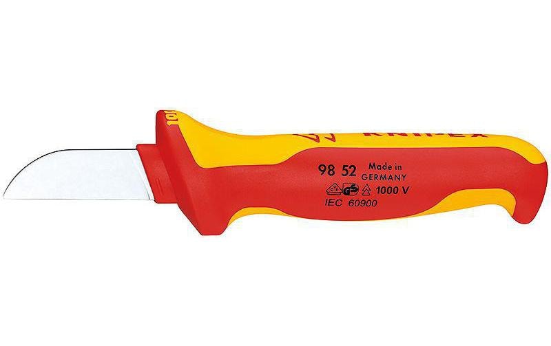Knipex 98 52 – Kabelabisolierer/Schneider 190 mm, ohne Schutzkappe, rot