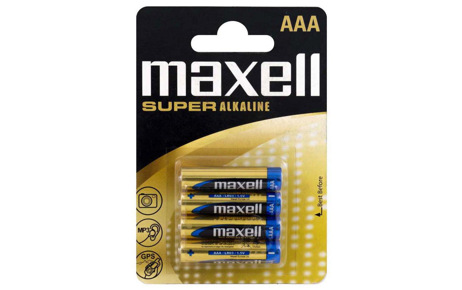 Maxell AAA Batterien, Alkaline, 1,5 V – 4 Stk.