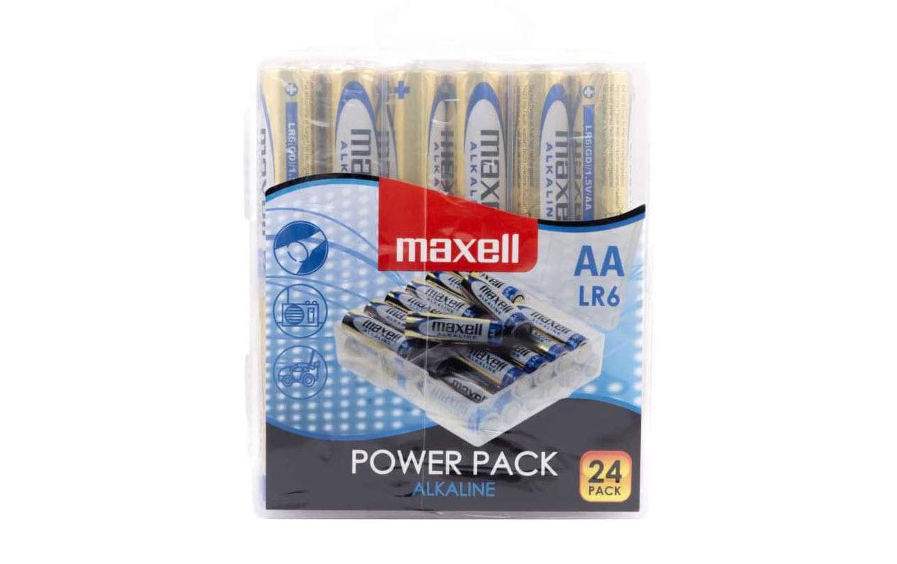 Maxell AA Batterien, Alkaline, 1,5 V – 24 Stk.