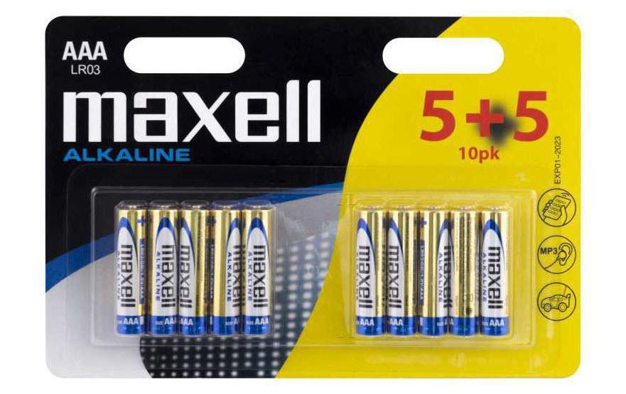 Maxell AAA Batterien, Alkaline, 1,5 V – 10 Stk.