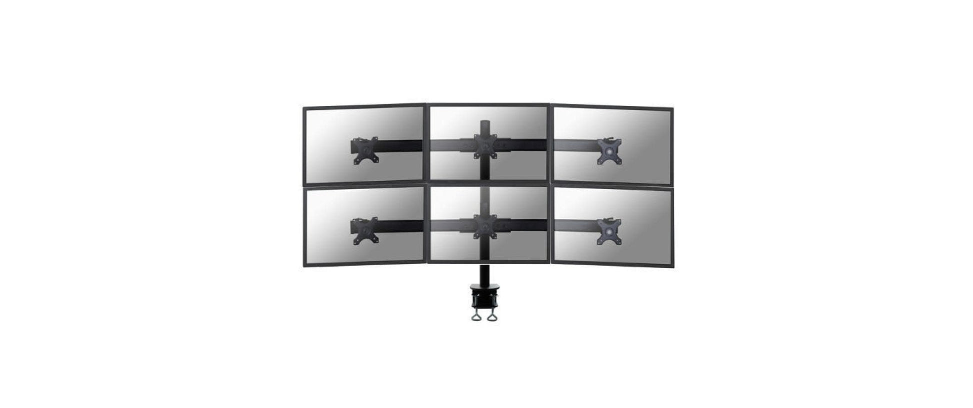 Neomounts Monitorarm, 6 Monitore, Tischklemme, bis 27", höhenverstellbar, neigen/drehen/rotieren, schwarz