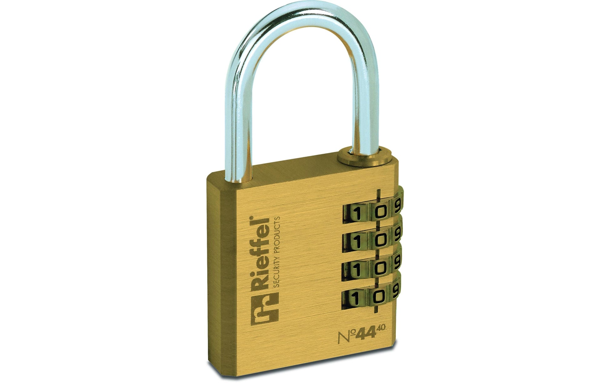 Rieffel 44/40 SB Mechanisches Vorhängeschloss – Messing, Bügel 40×30 mm, Ø5,7 mm, Aussen