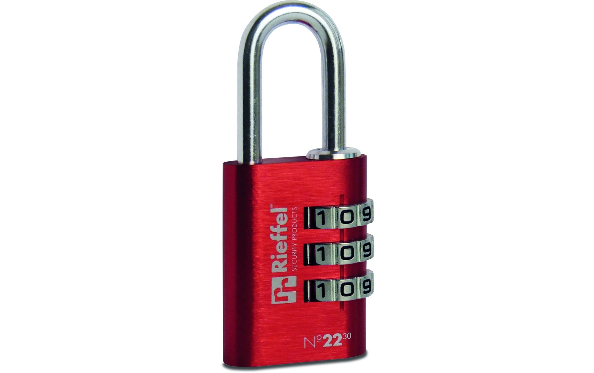 Rieffel 22/30 SB Kombinationsschloss – 3-stellig, Aluminium, Aussen, Rot