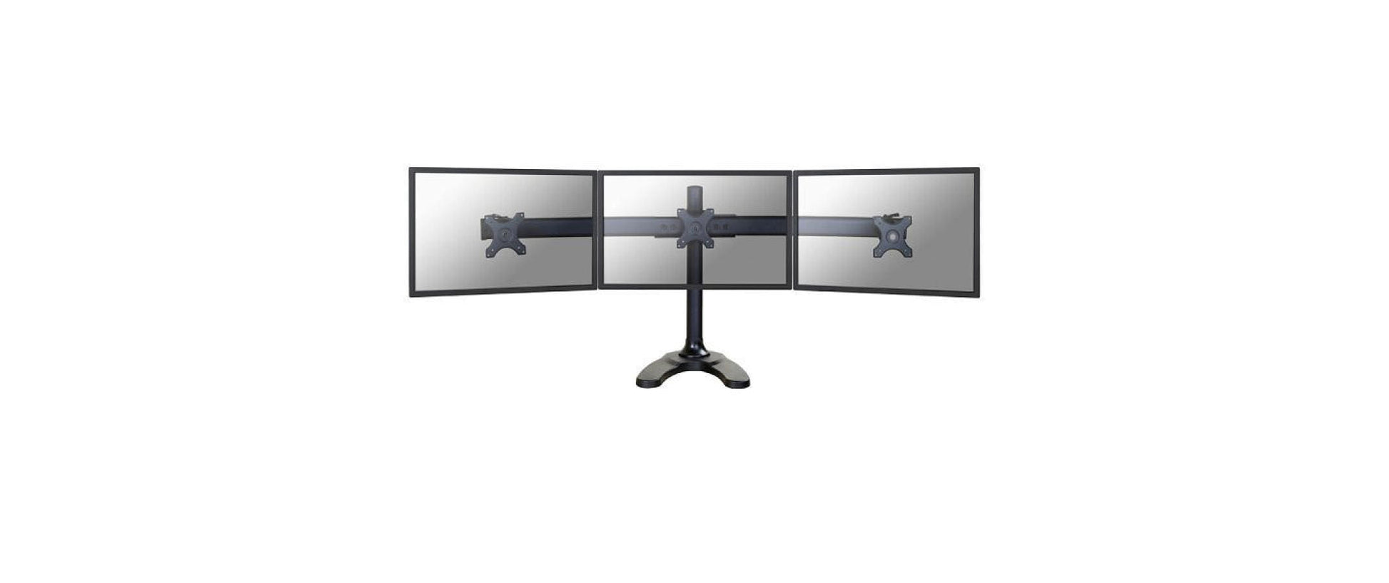 Neomounts Tischhalterung, 3 Monitore, Tischdurchführung, bis 27", VESA 75 × 75/100 × 100 mm, 8 kg