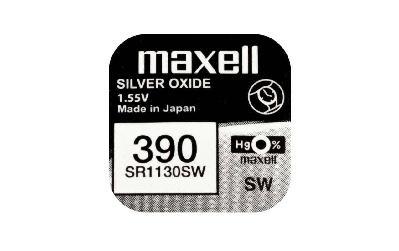 Maxell Knopfzellen SR1130SW, Silberoxid, 1,55 V – 10 Stk.