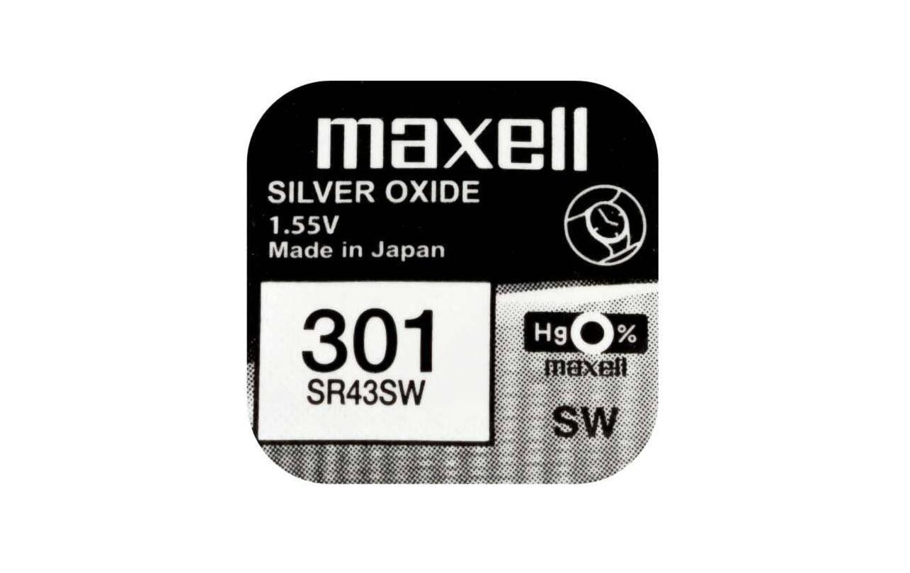 Maxell Knopfzellen SR43SW, Silberoxid, 1,55 V – 10 Stk.