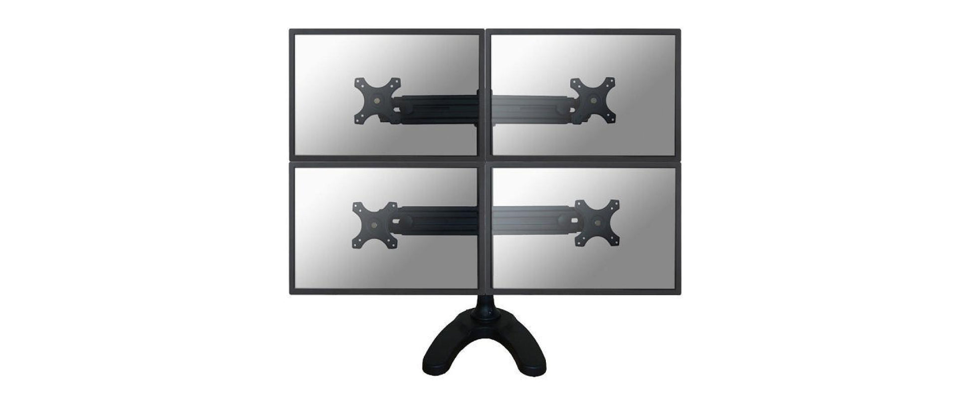 Neomounts FPMA-D700DD4 – Tischhalterung, 4-fach, bis 30", VESA 75 × 75/100 × 100 mm, Schwarz