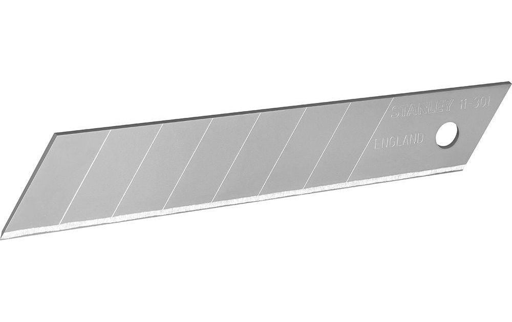 Stanley 18 mm Abbrechklingen – 5 Stk – mit Spender – für Cutter Interlock, Cutter 18 mm Autolock und andere