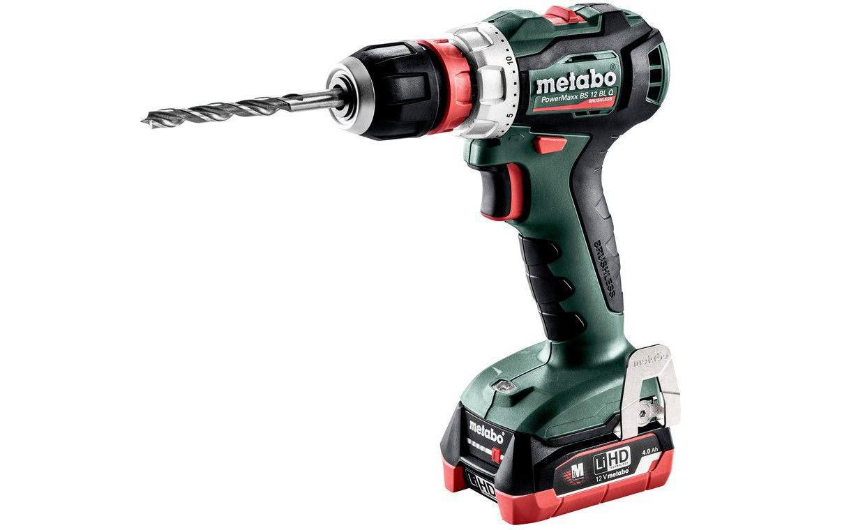 Metabo PowerMaxx BS 12 BLQ Akku-Bohrschrauber – 12 V – 46 Nm – 2×4,0 Ah & Ladegerät