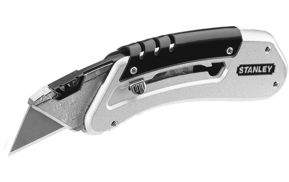 Stanley Quickslide – Einziehbares Abbrechmesser 19 mm, mit Sperre, Zink, Grau