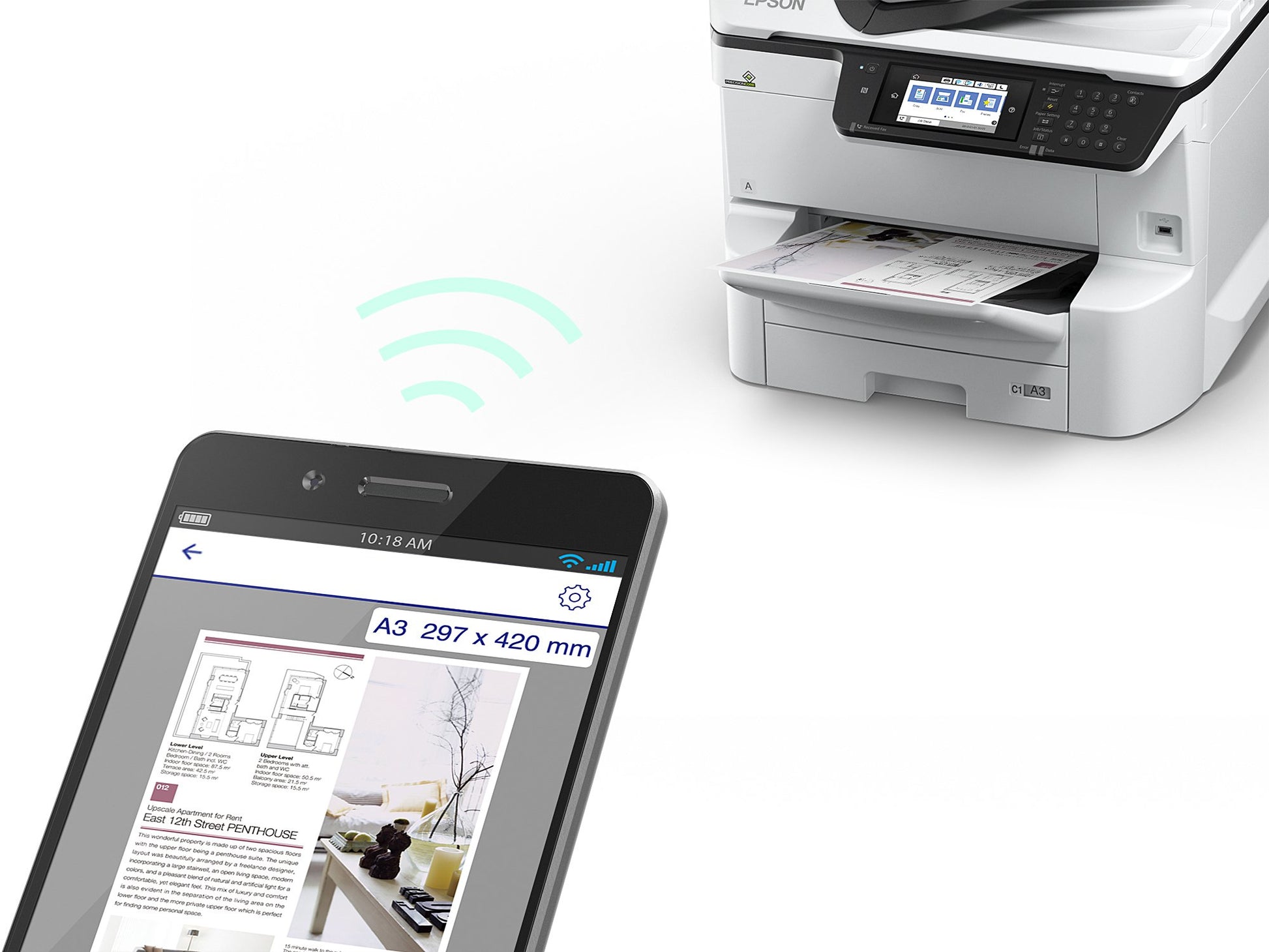Epson WorkForce Pro WF-C8690D3TWFC – Farbiges Tintenstrahl-MFP A3, 3-in-1 – USB/LAN/WLAN – 24 ppm S/W
