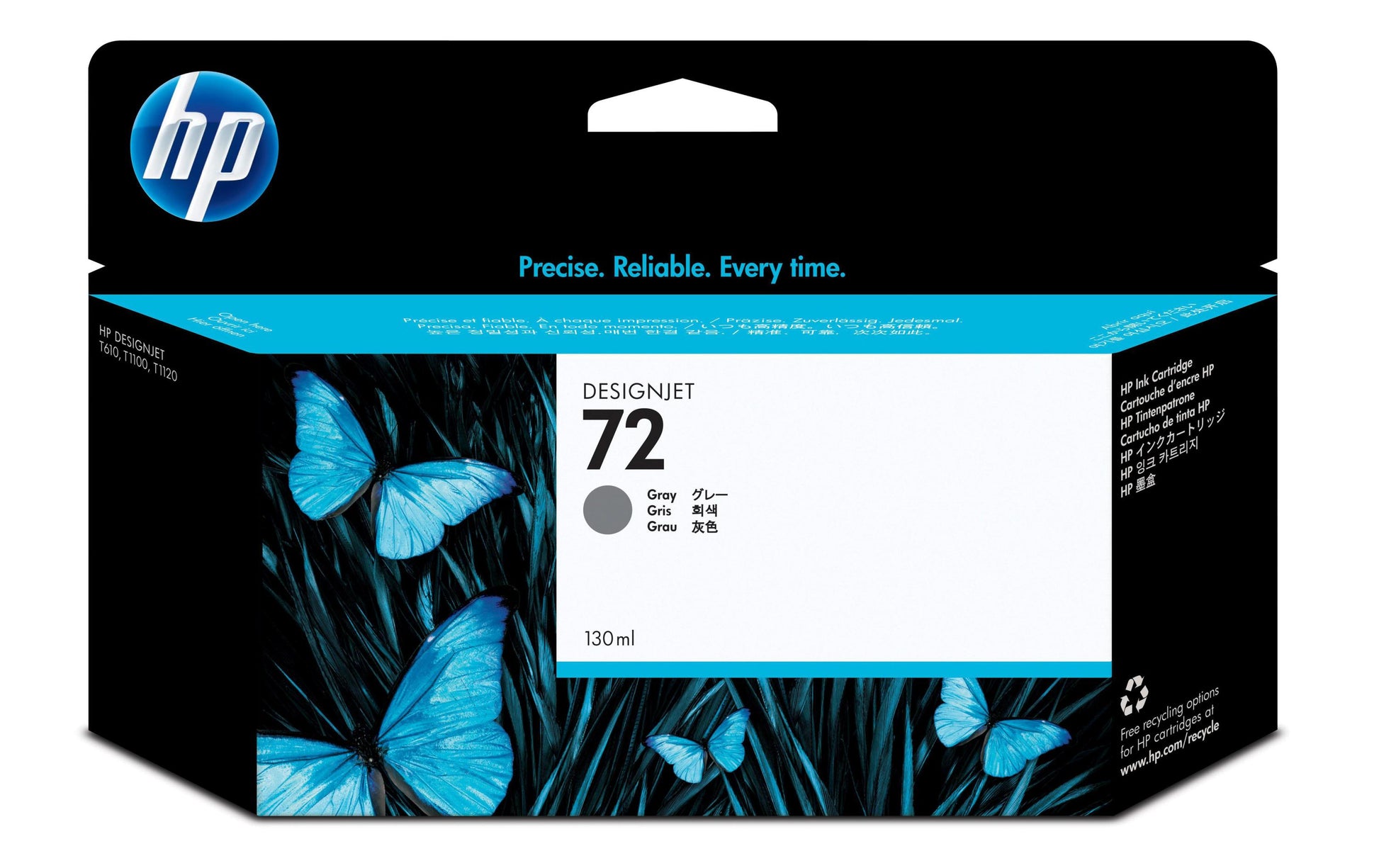 HP Tintenpatrone 72, Grau, 130 ml