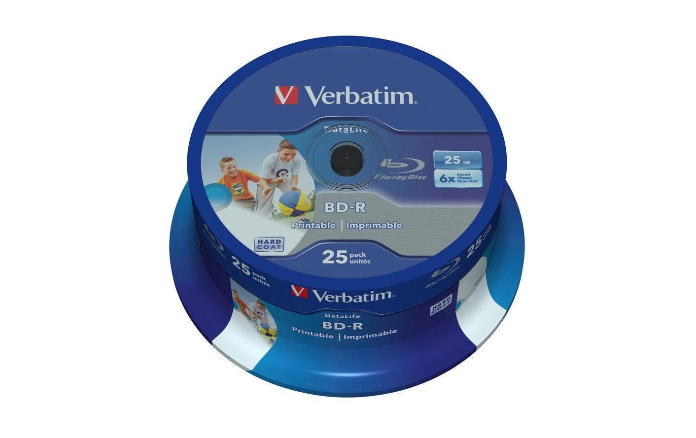 Verbatim BD-R 25 GB – 6×, bedruckbar, 25er Spindel