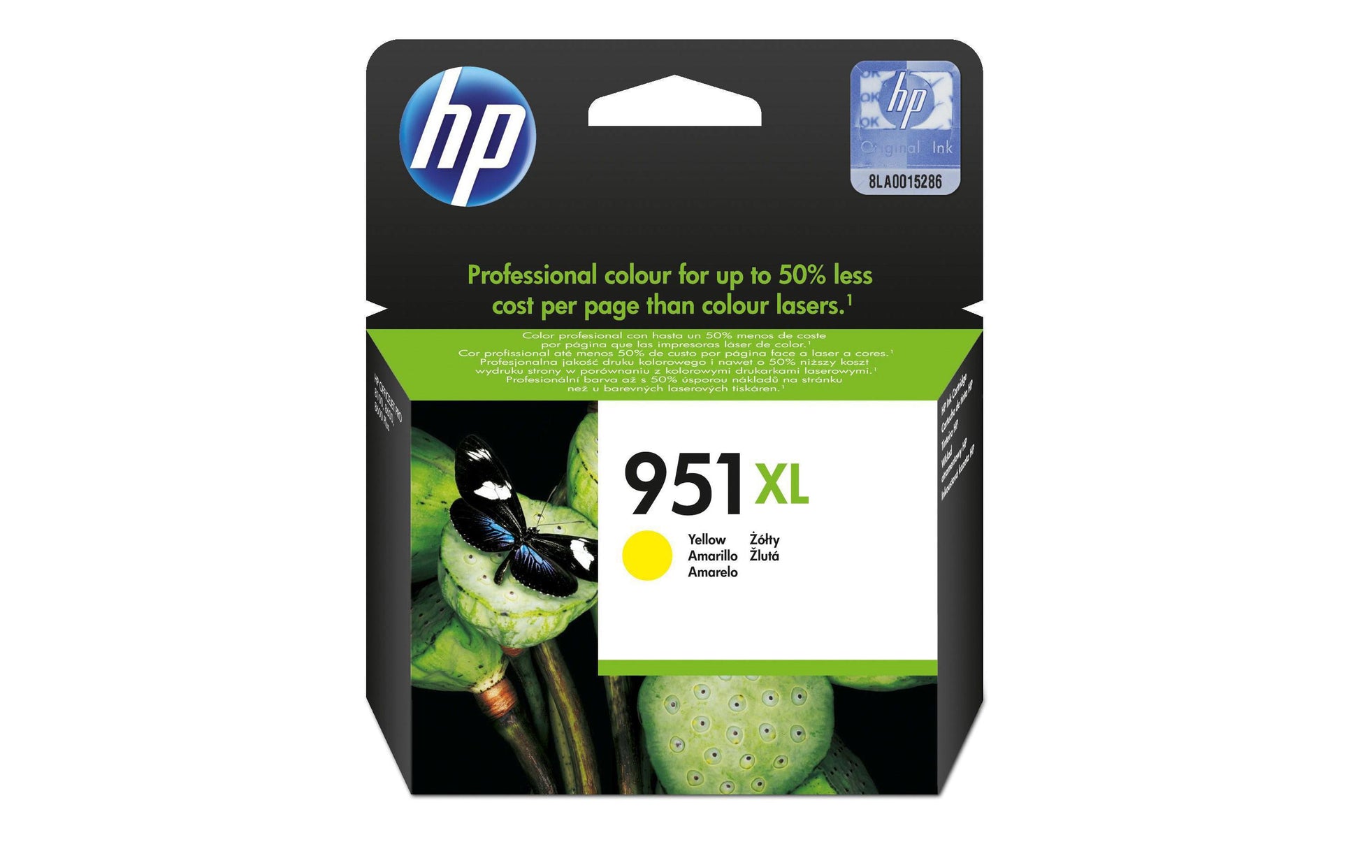 HP 951XL Gelbe Tintenpatrone (Original) – 1'500 Seiten – für HP OfficeJet Pro 276/8100/8600 … – CN048AE