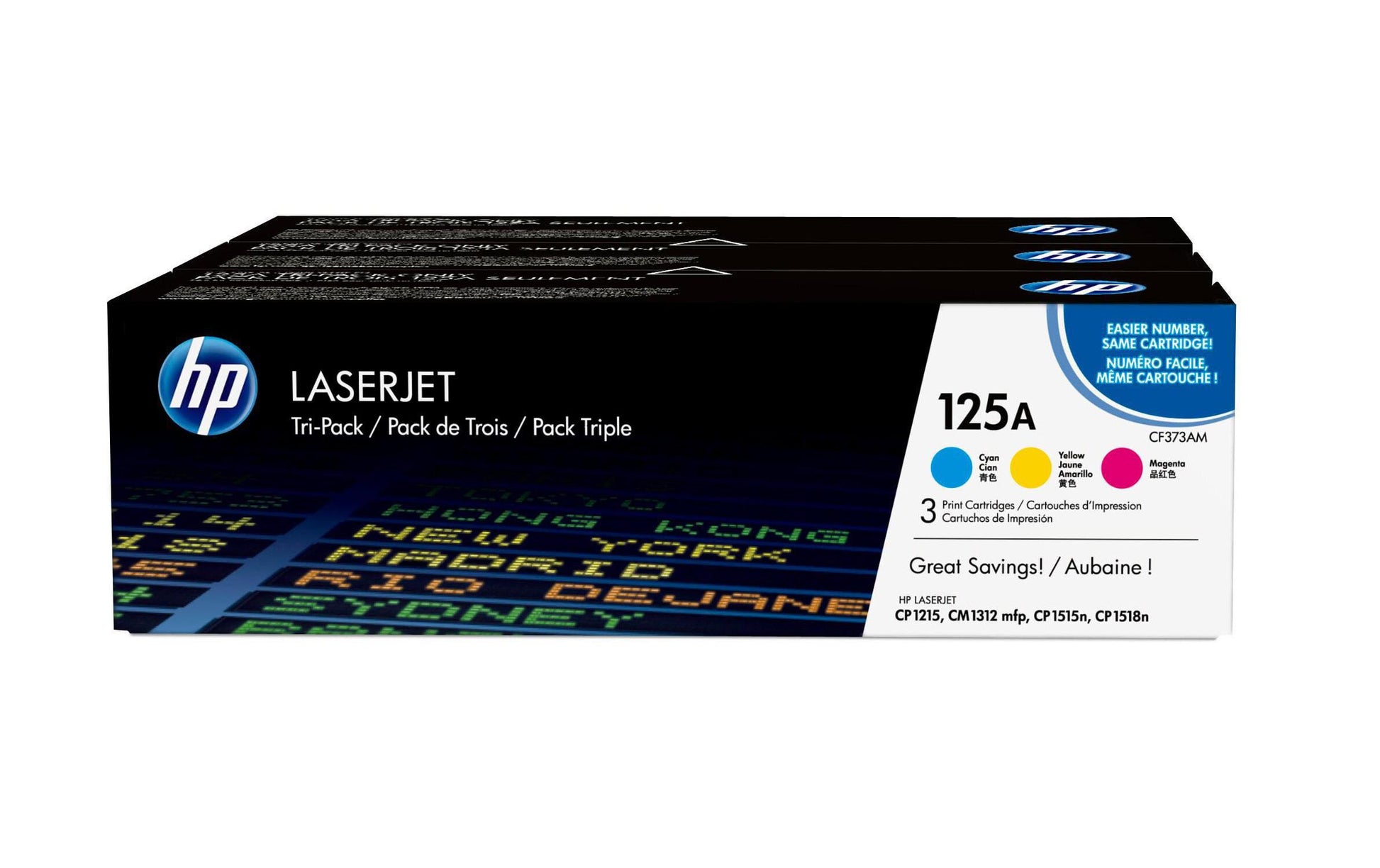 HP Toner-Multipack 125A – C/M/Y, 1400 Seiten