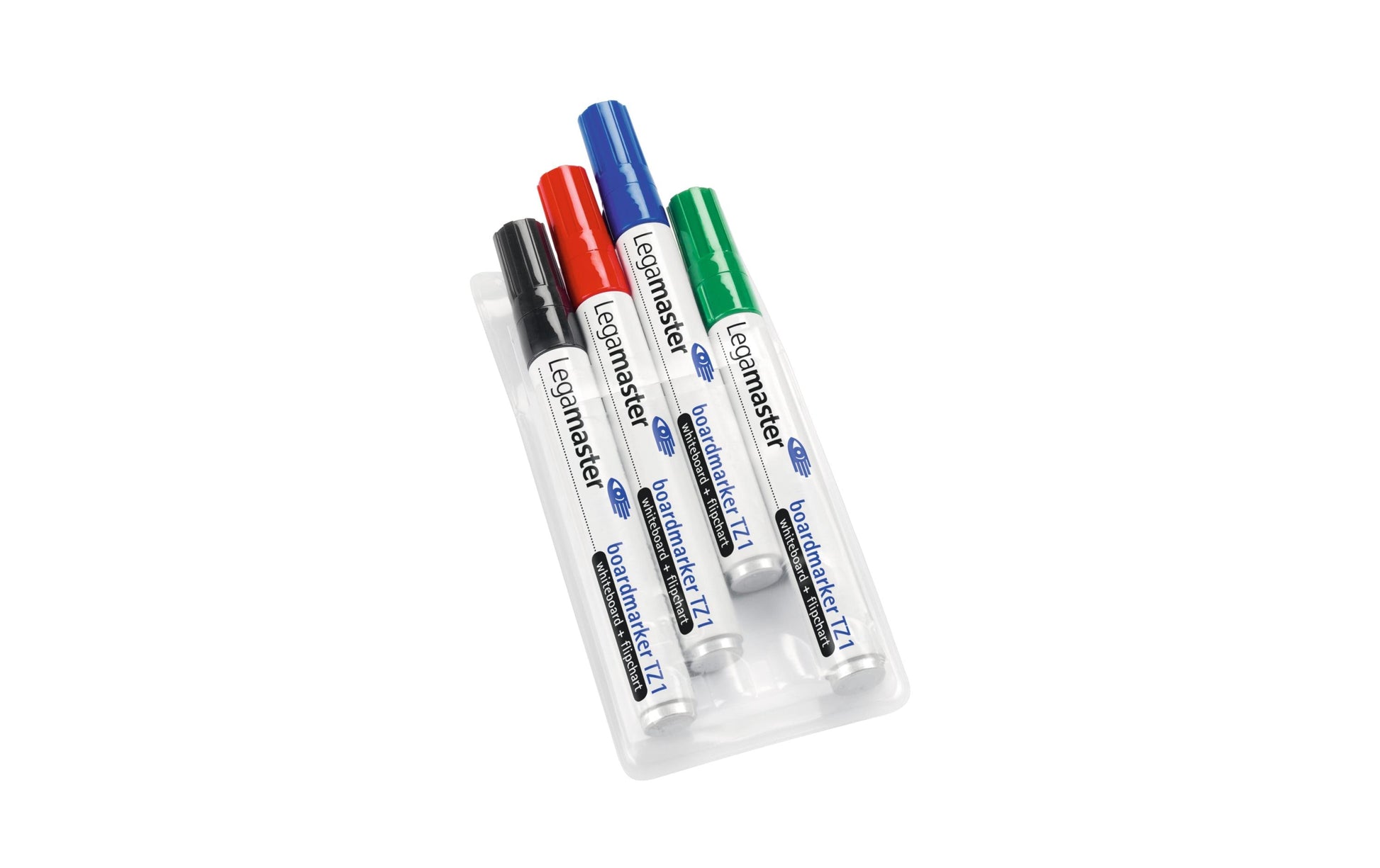Legamaster Board-Marker TZ 1 – Rundspitze 1,5-3 mm – Sortiert – 4er-Set – Trocken abwischbar