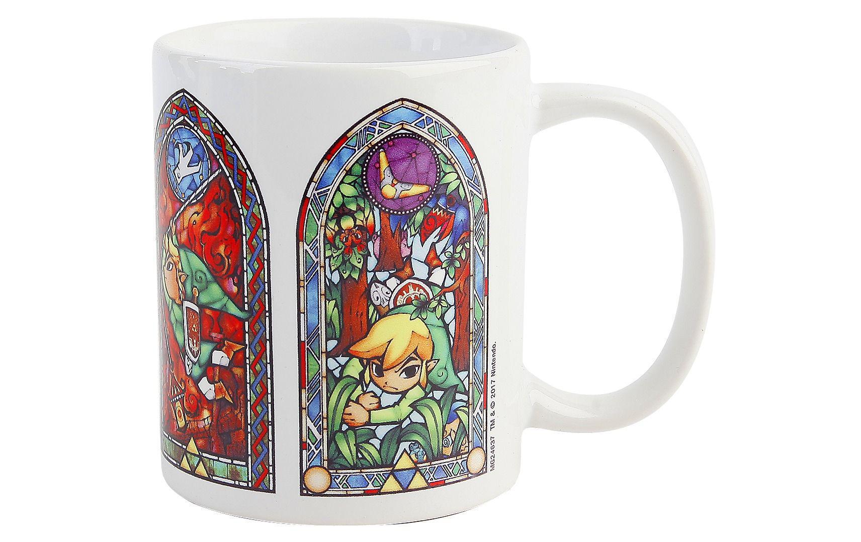 PYRAMID Kaffeetasse Stained Glass – 315 ml, Keramik, Mehrfarbig/Weiss, spülmaschinenfest, mikrowellengeeignet