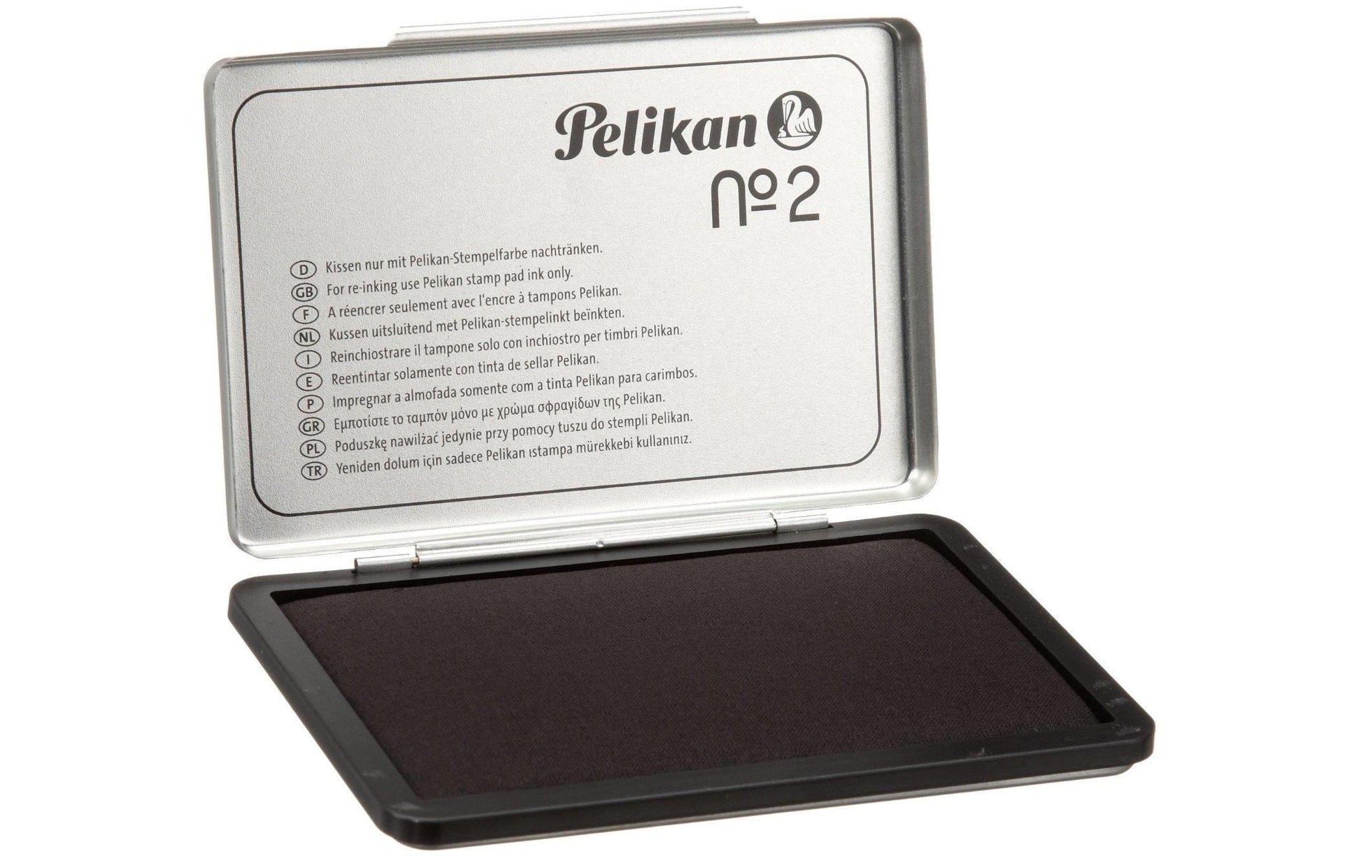 Pelikan Stempelkissen – Metall, 110 × 70 mm, Schwarz, getränkt