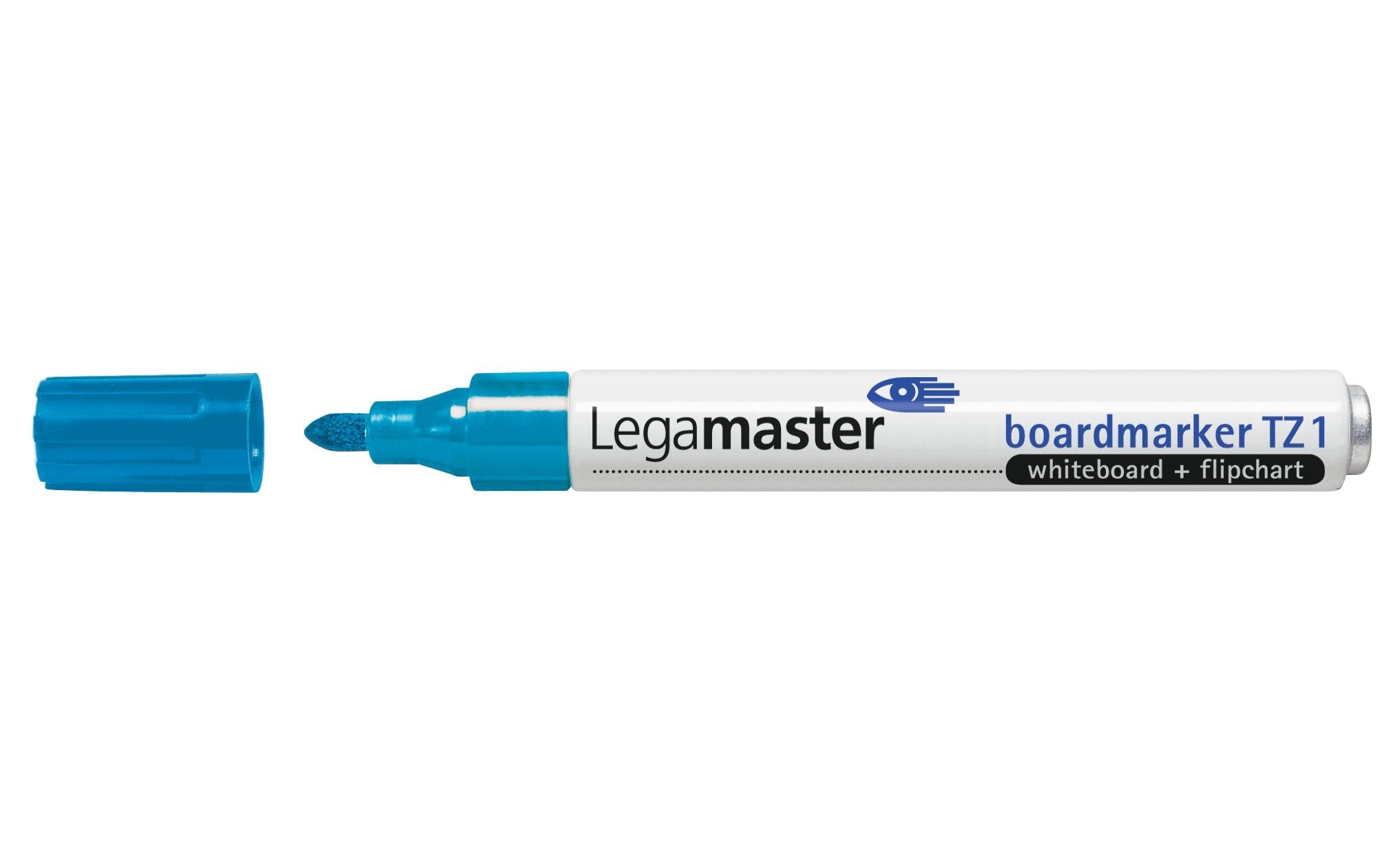 Legamaster Whiteboard-Marker – 1,5–3 mm, hellblau, 10 Stk., trocken abwischbar, nachfüllbar – für Whiteboards