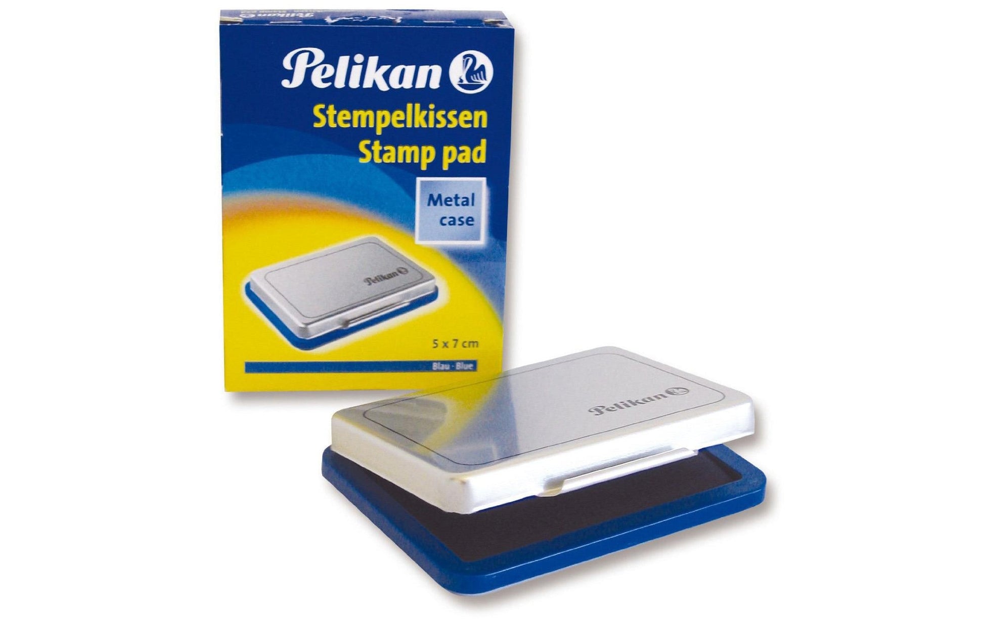 Pelikan Stempelkissen – Metall, 70 × 50 mm, getränkt, Blau