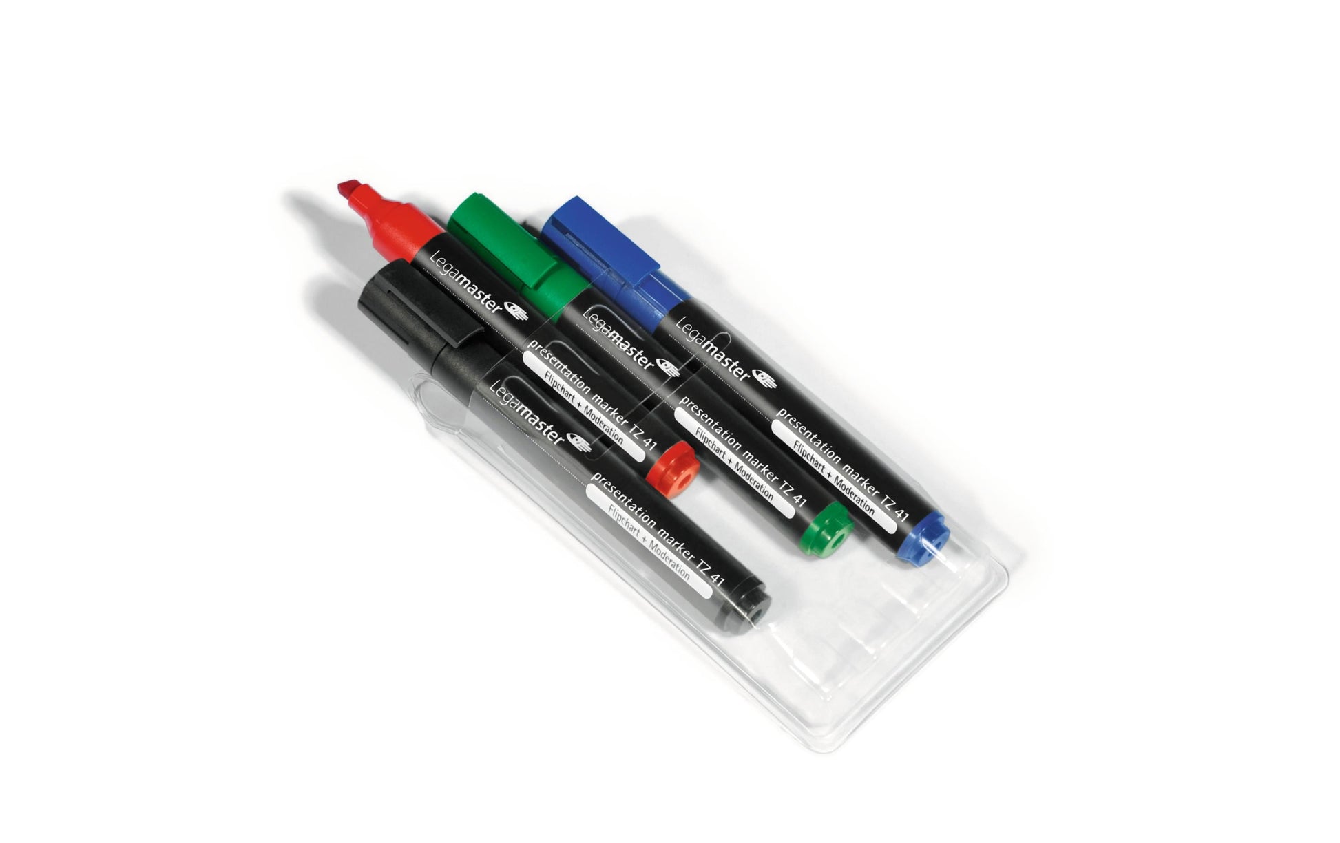 Legamaster Flipchart-Marker TZ 41 – Keilspitze 2-5 mm – Sortiert – 4er-Set