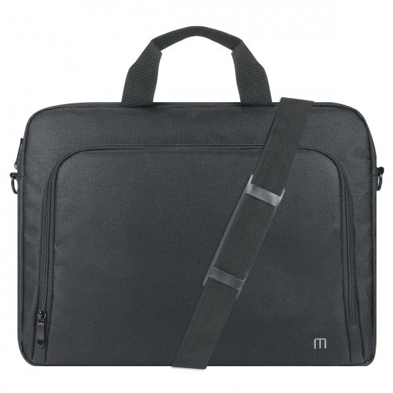 Mobilis Notebook-Tasche bis 14" – Abnehmbarer Schultergurt, Fronttasche – Schwarz