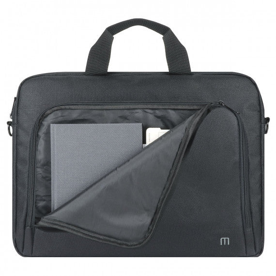 Mobilis Notebook-Tasche 16" – Abnehmbarer Schultergurt, Fronttasche – Schwarz