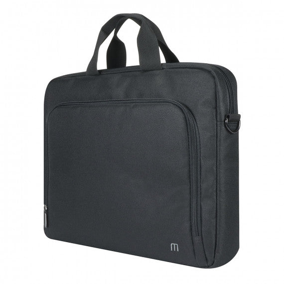 Mobilis Notebook-Tasche bis 14" – Abnehmbarer Schultergurt, Fronttasche – Schwarz