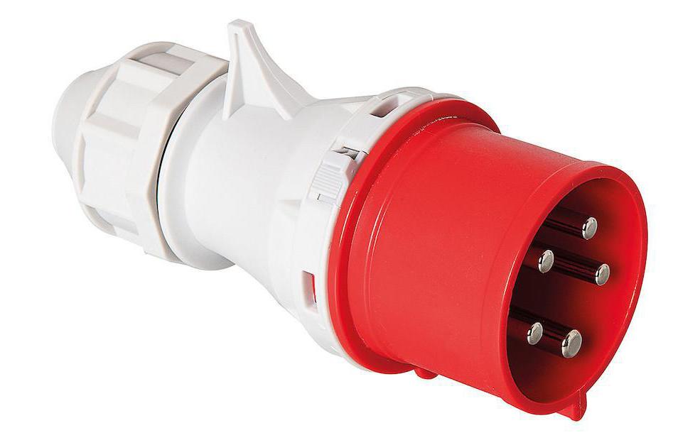 Steffen Adapterkabel, CEE 32-5 zu Schraubklemme, IP44, 400 V – Rot/Weiss