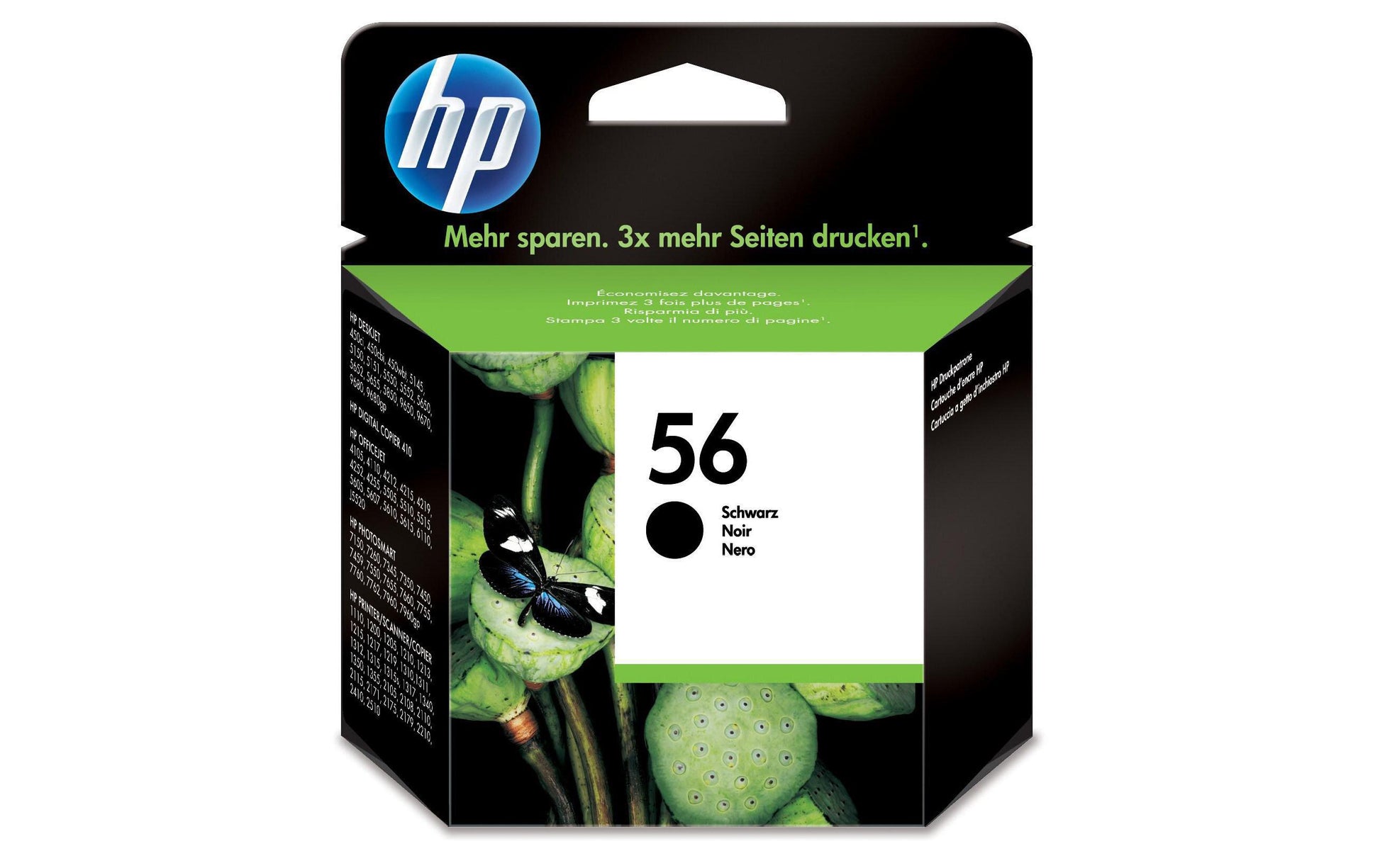HP Tintenpatrone 56, Schwarz, 520 Seiten – für Inkjetdrucker