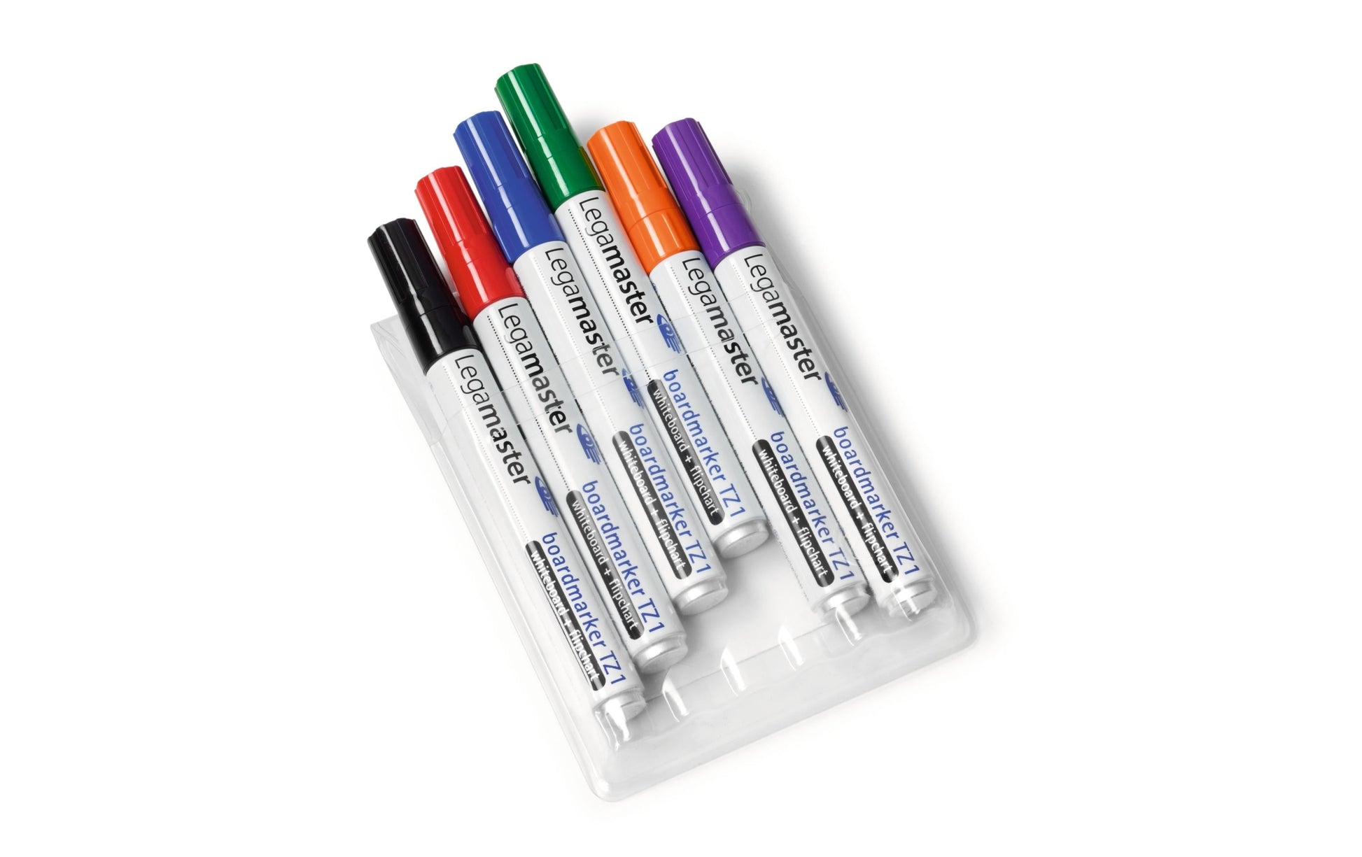 Legamaster Whiteboard-Marker – 6 Farben, 6 Stk., trocken abwischbar, Cap-Off – für Whiteboards/Flipcharts