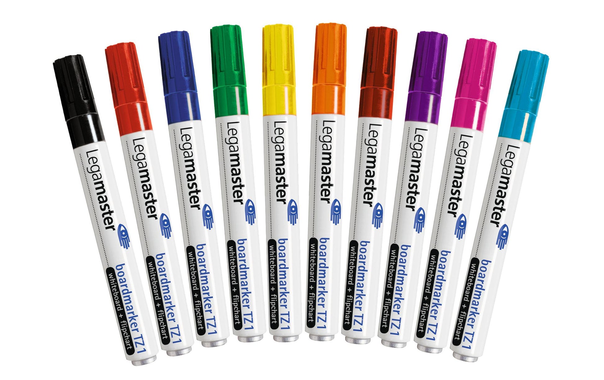 Legamaster Whiteboard-Marker – 1,5–3 mm, 10 Farben, 10 Stk., feucht abwischbar, geruchsarm – für Whiteboards