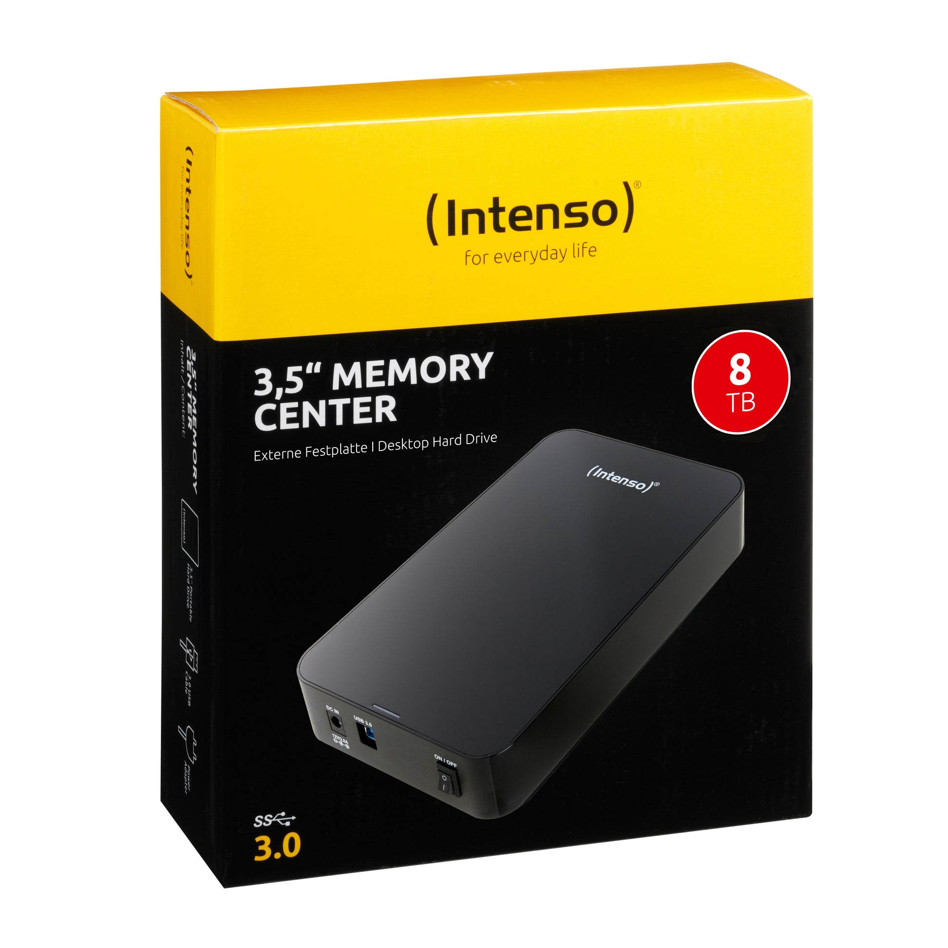 Intenso Memory Center 8 TB – für 3,5" HDD, USB 3,2 Gen 1