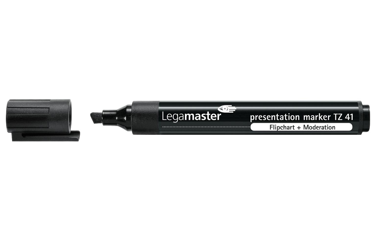 Legamaster TZ41 Flipchart-Marker – 1–5 mm, schwarz, 10 Stk., nachfüllbar – für Flipcharts/Papier