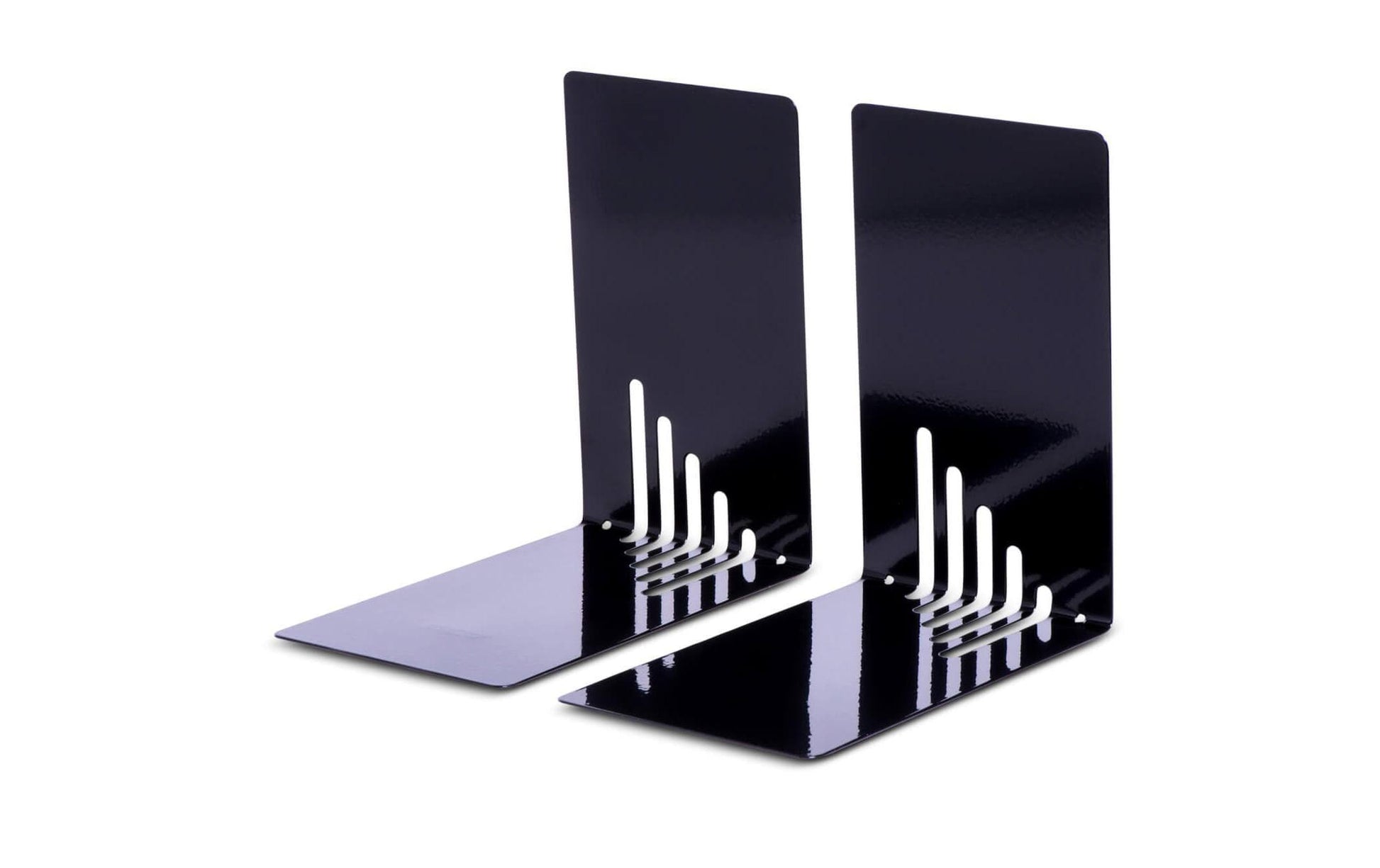 MAUL Buchstützen schmal – schwarz – 85 × 140 mm – Stahl, 2 Stück
