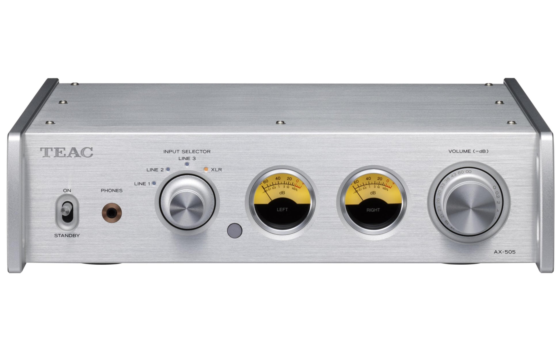 TEAC AX-505-S – Stereo-Vollverstärker, 2,0 Kanäle, 115 W RMS, Silber