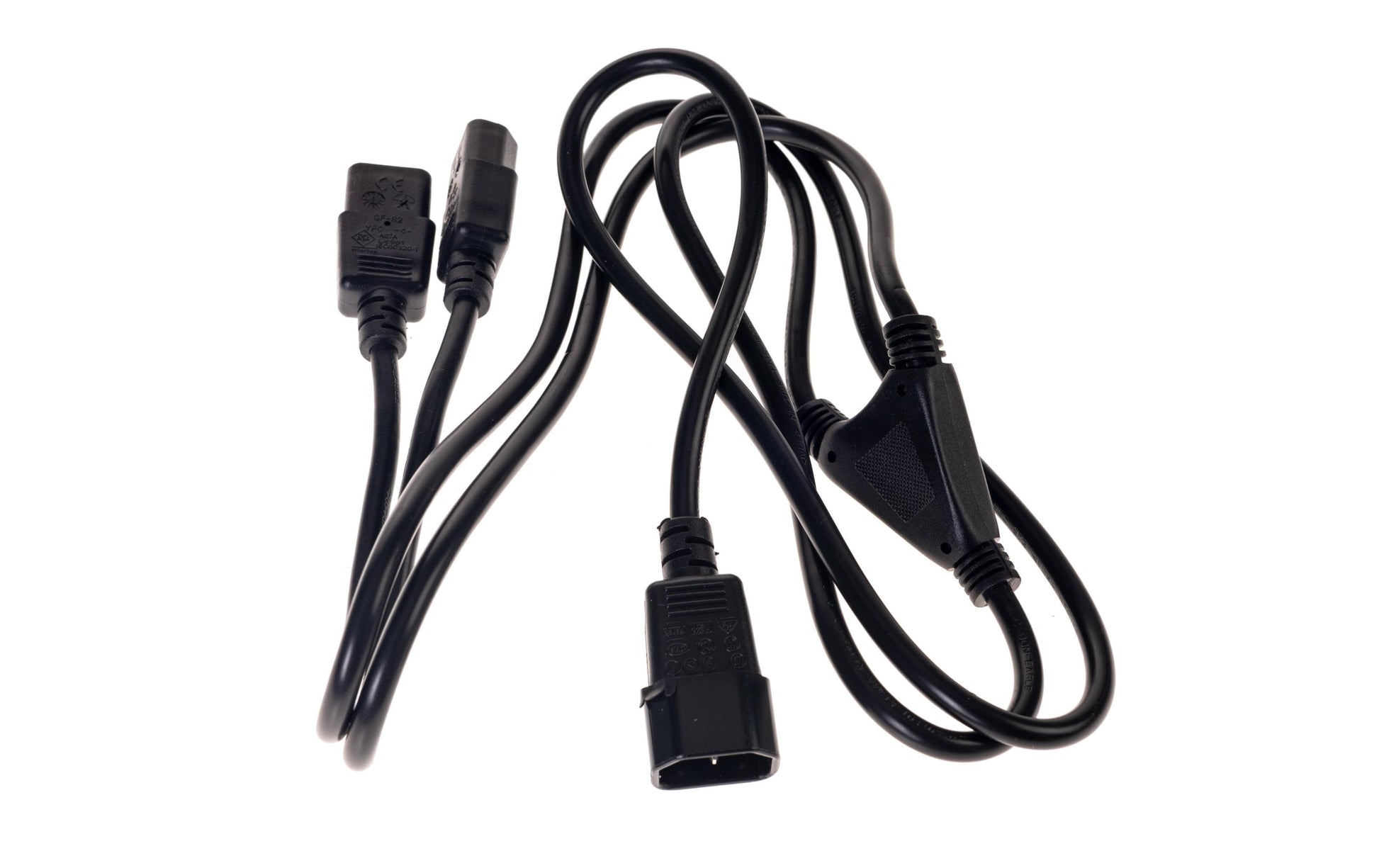 Equip Netzkabel, IEC C14 auf IEC C13, Y-Kabel, 230 V, 1,6 m, Schwarz