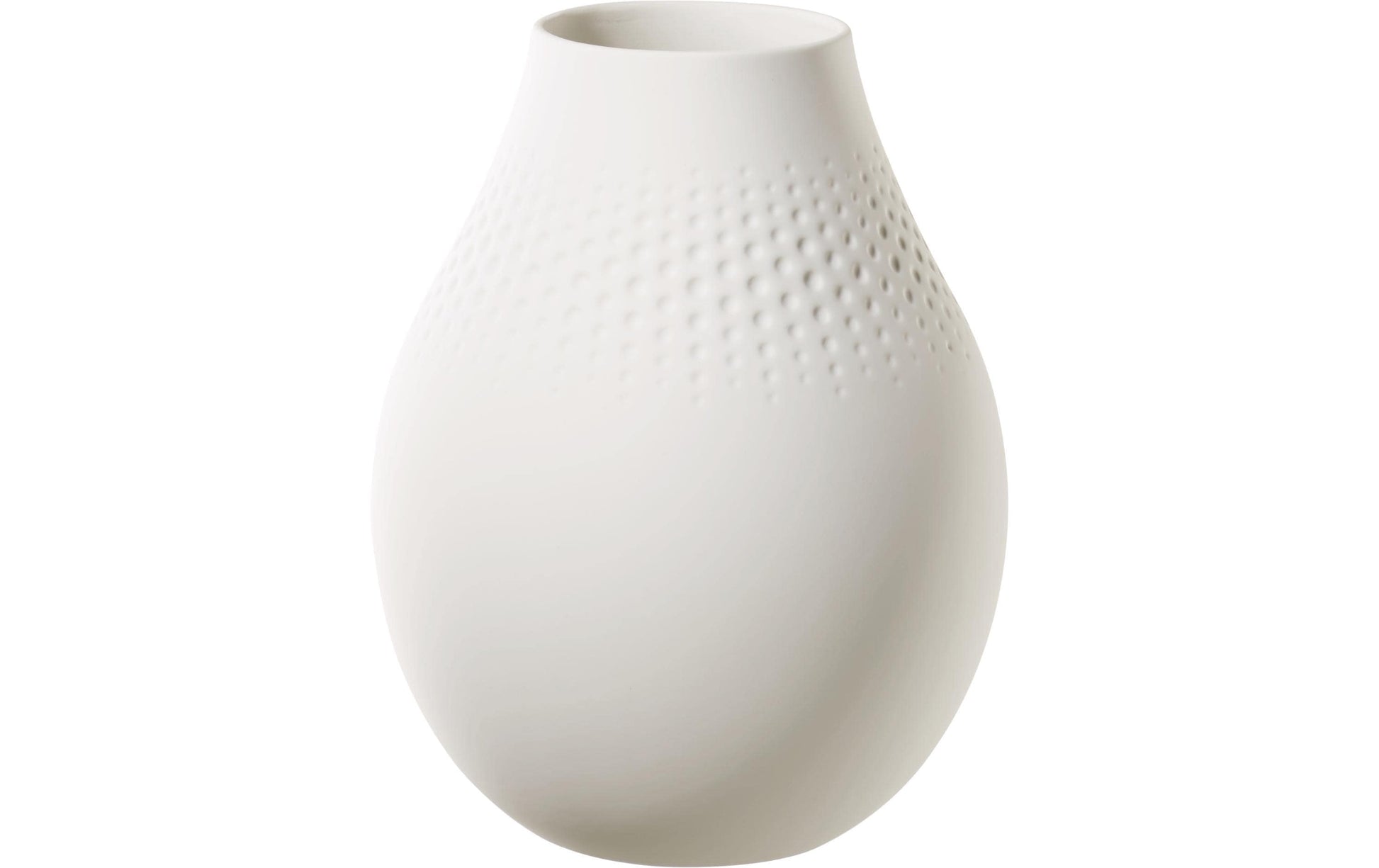 Villeroy & Boch Vase – Ø 16 × 20 cm – Porzellan, weiss