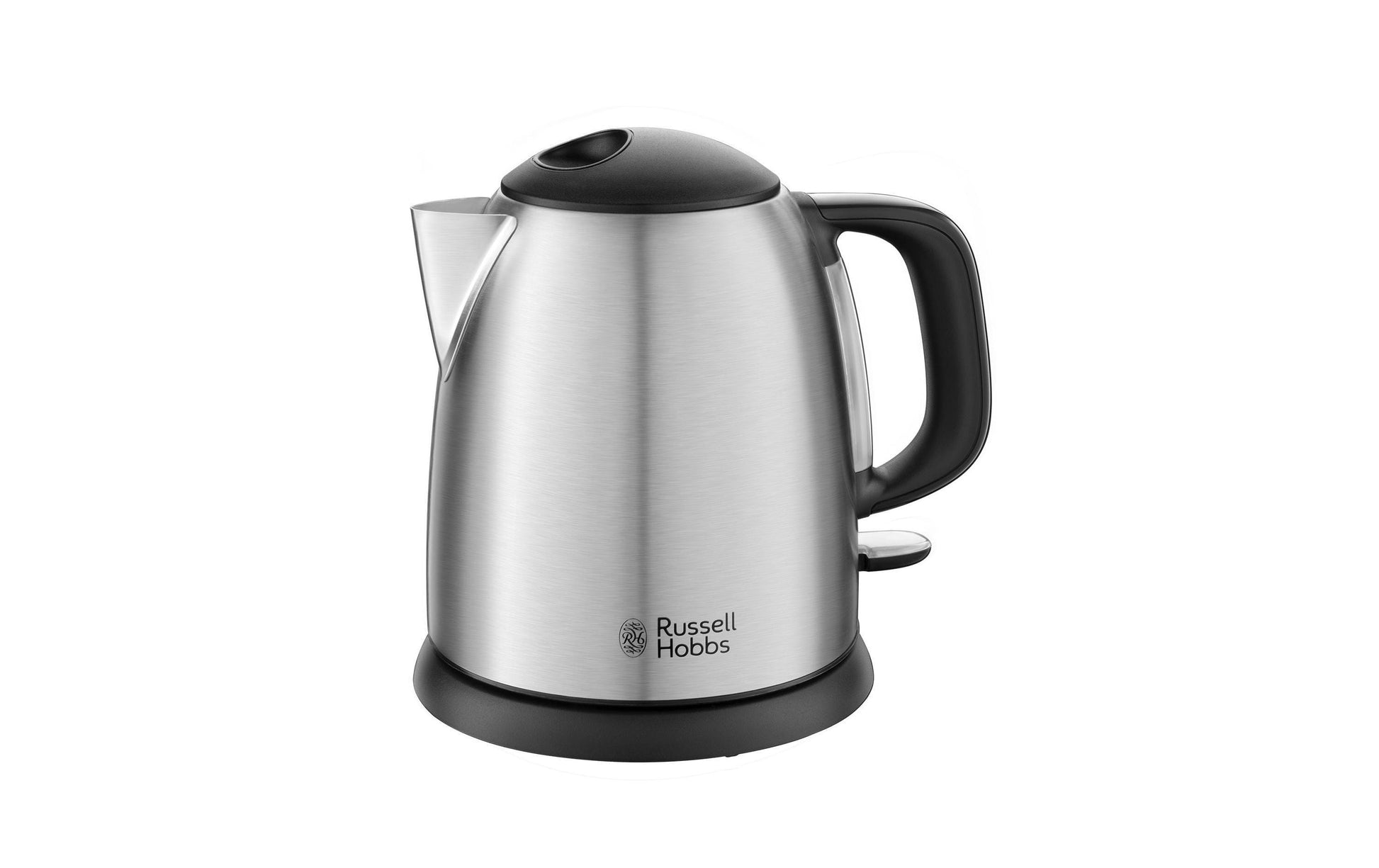 Russell Hobbs Wasserkocher – 1 l, Edelstahl, Schwarz, 24991-70