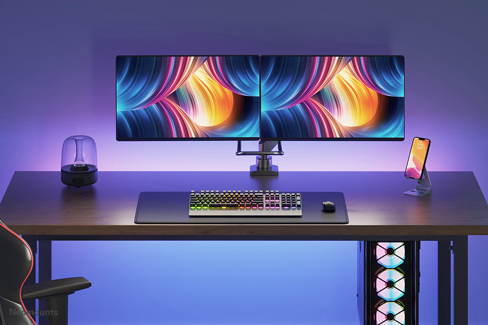 Neomounts Nm-D775D – Monitorarm, Dual, bis 32", Neigen/Schwenken/Drehen, Schwarz