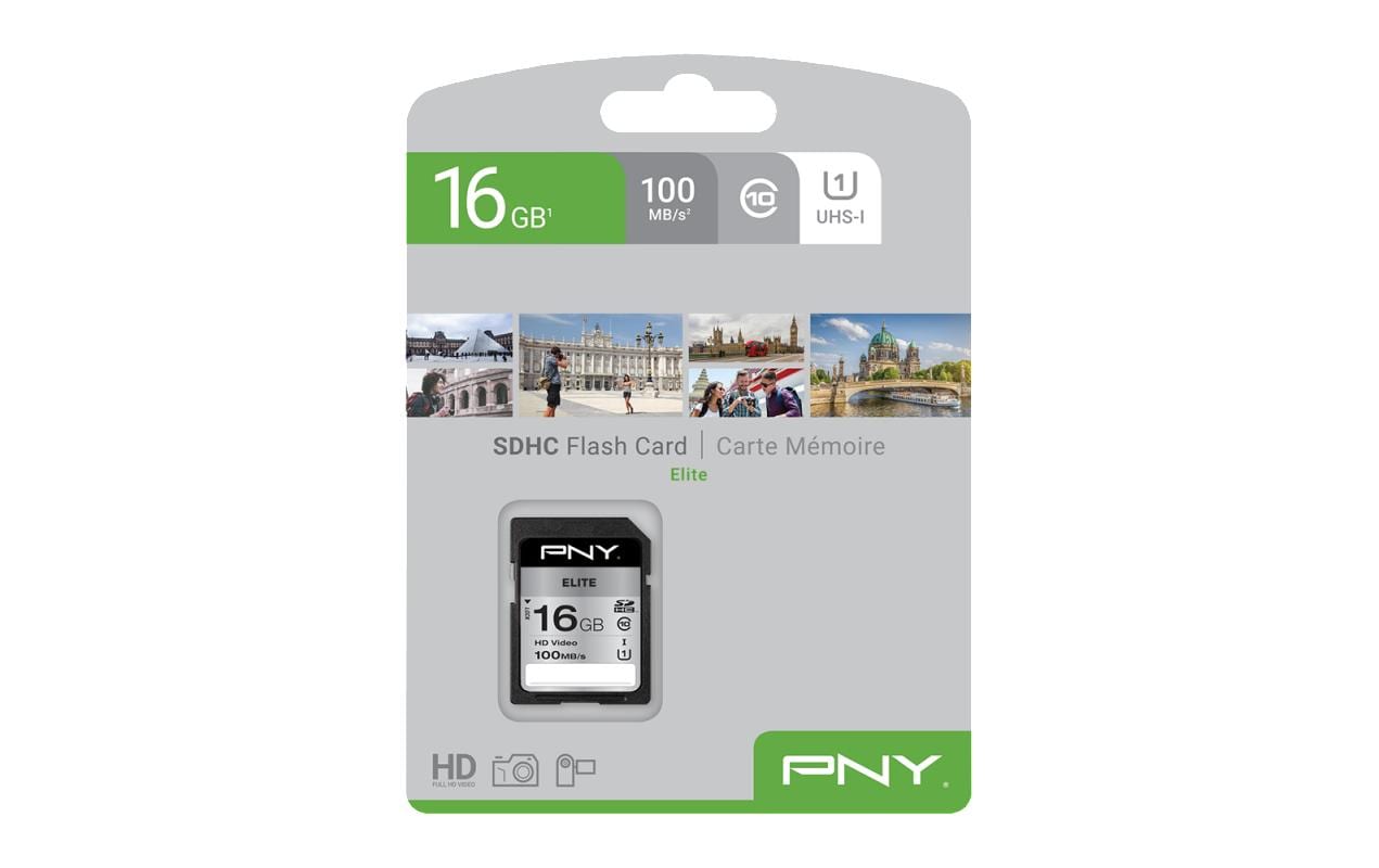 PNY Elite SDHC 16 GB – UHS-I, Klasse 10, U1