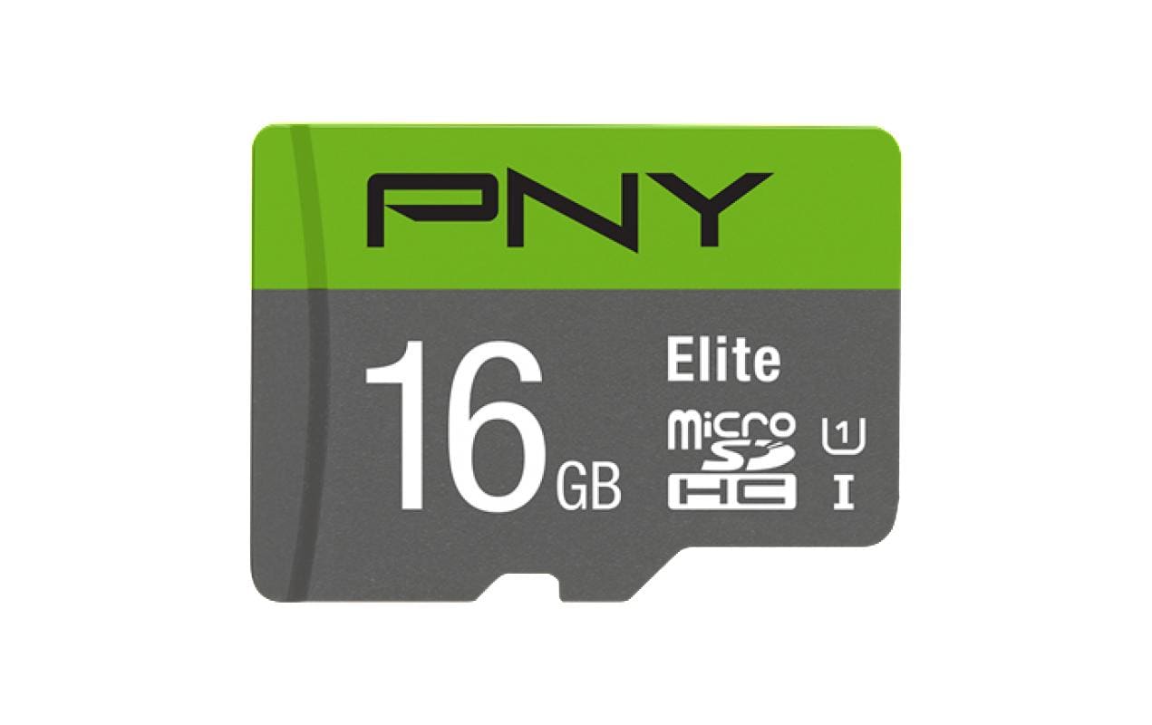 PNY Elite microSDHC 16 GB – UHS-I, Klasse 10, U1, 1er Pack